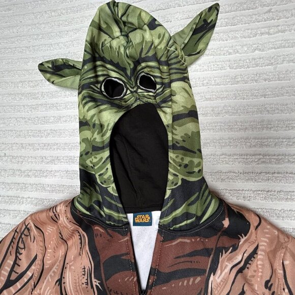Yoda Star Wars Kids Hoodie Sweatshirt XL Full-Zip The Mandalorian Character Mask - Picture 8 of 9